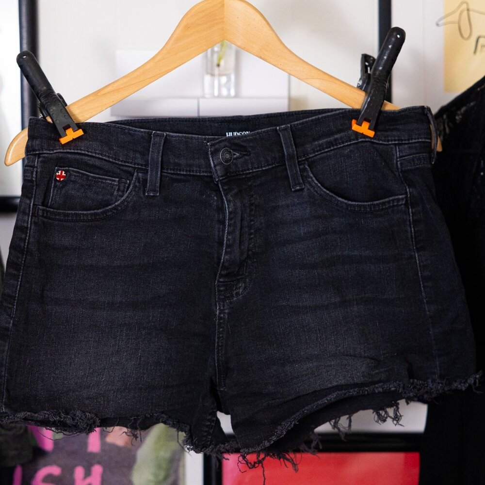 Black Hudson Jean cut-off shorts